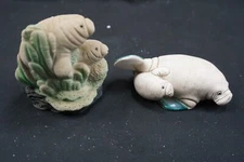Two Charming Vintage Stone Manatee's