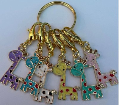 Stitch Marker 6 Crochet Knitting markers counters counter Giraffe Giraffes