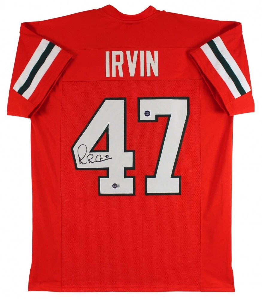 Michael Irvin Signed Miami Hurricanes Jersey Beckett Cowboys All