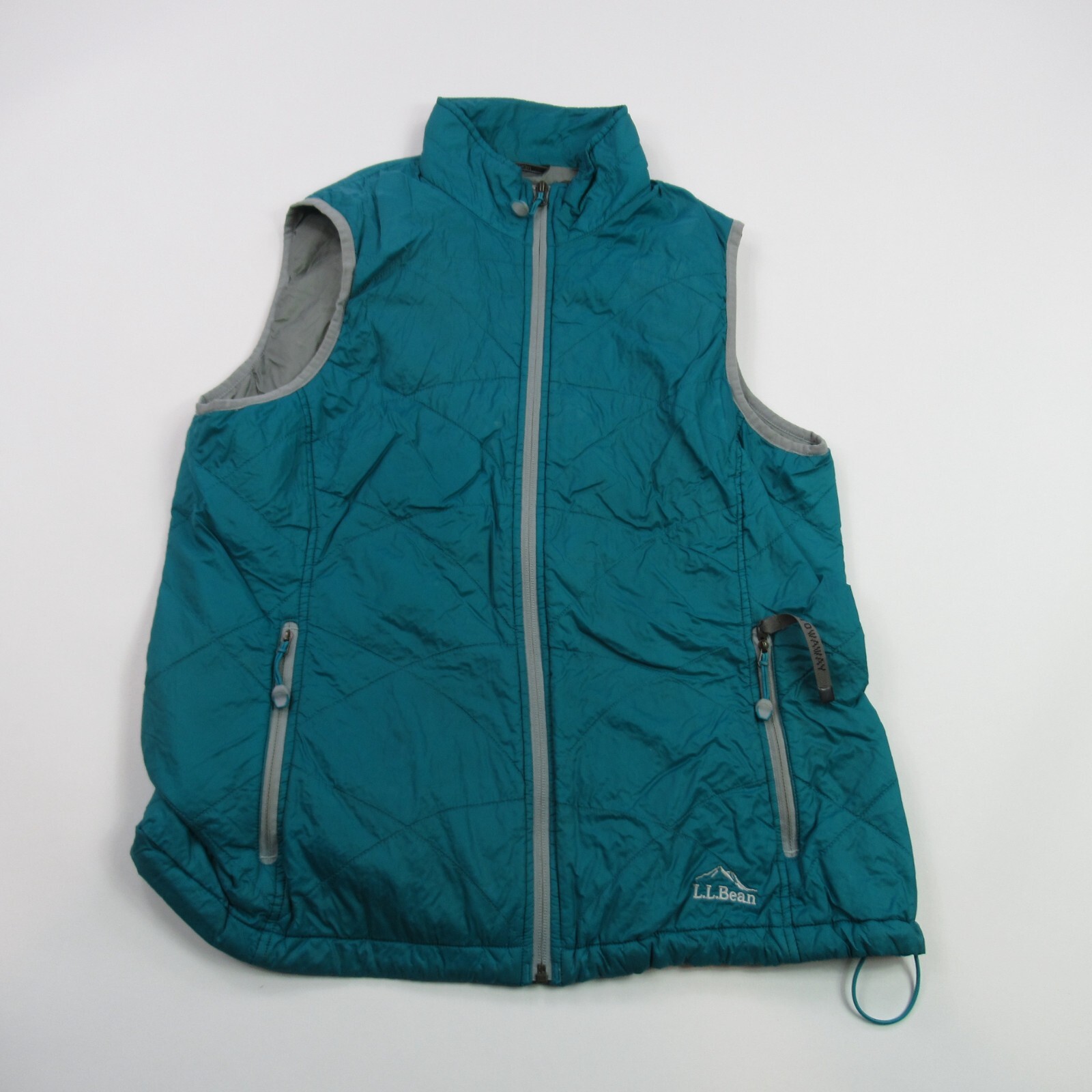 LL Bean Vest Womens Large Sleeveless Full Zip Outdoor Green Softshell eBay