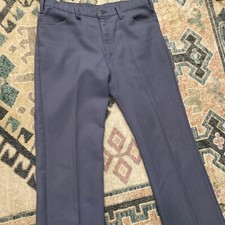 Vintage Levi's Pants Mens 38x31 Blue Gray Dacron Polyester Retro Slacks USA