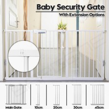 Adjustable Baby Pet Child Kid Safety Security Gate Stair Barrier Door Extension