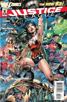 JUSTICE LEAGUE #3 (2011) GEOFF JOHNS / JIM LEE ART & COVER ~ UNREAD NM