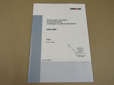 Ammann APR 3020 vibratory plate parts list spare parts list pieces change 2015
