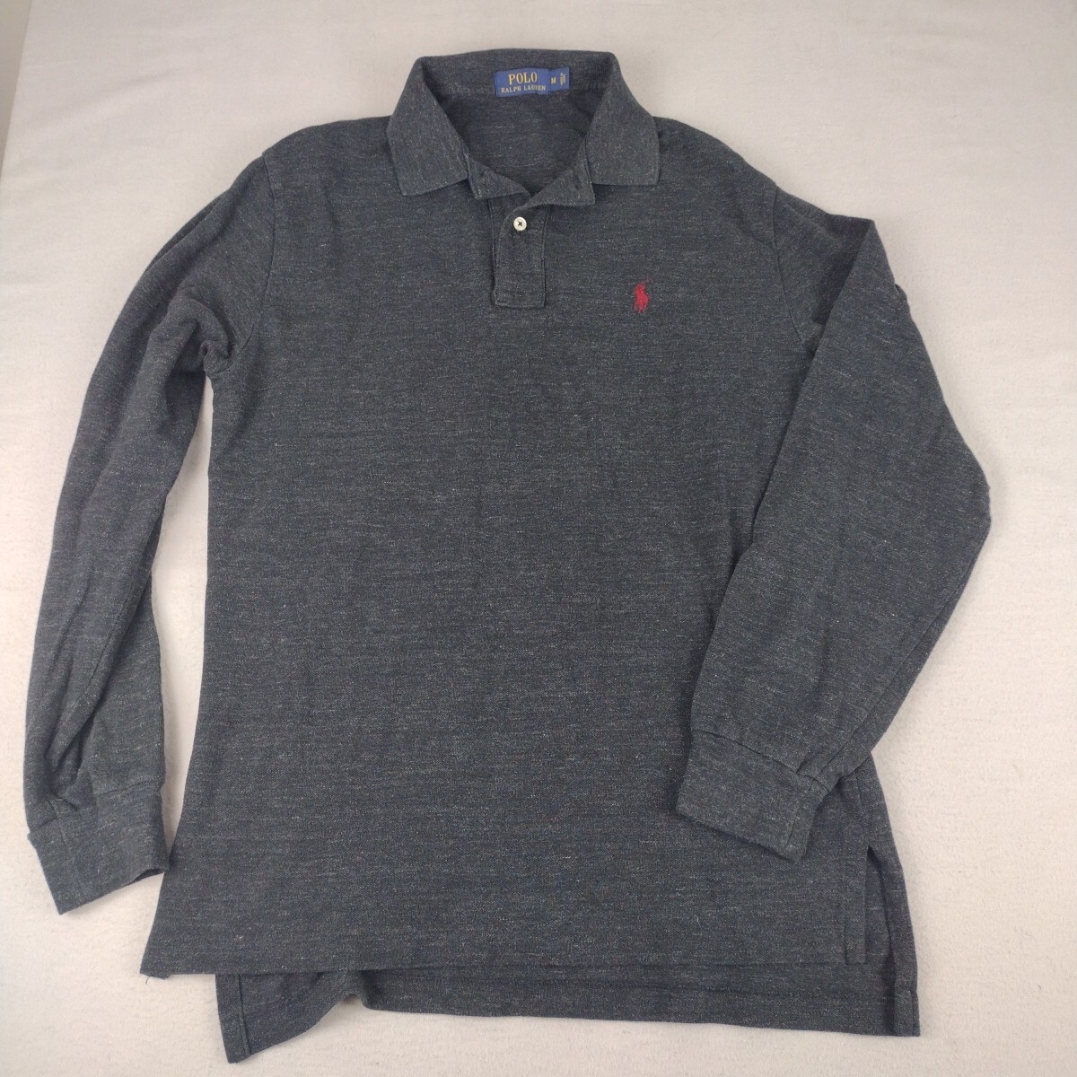 Polo Ralph Lauren Camicia Uomo Media M Grigio Rugby Golf Pony Casual