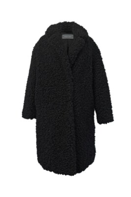 White Label Curly Mantel in schwarz