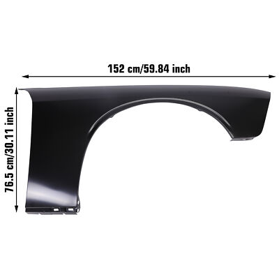 Front Passenger Right Side Fender For 2008-2019 Dodge Challenger - Steel Primed Finish