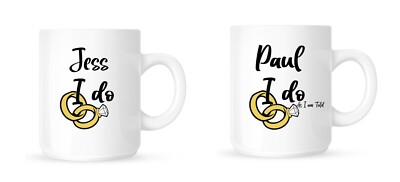 Mr and Mrs personalisierte Tassen lustige Geschenke Geschenk Hochzeit I Do As I'm Told Heiraten