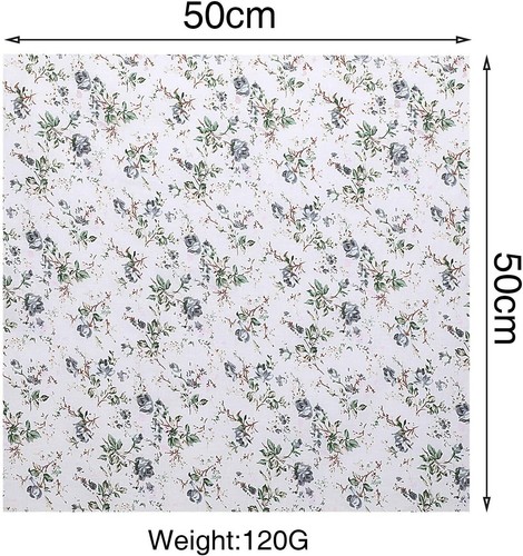 10 Pieces 20 X 20 Inch Squares Floral Fabric Patchwork Quilting Gray Square Bund - Picture 2 of 3