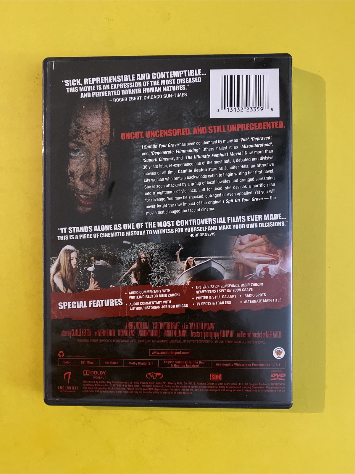 I SPIT ON YOUR GRAVE (DVD/1978) ORIGINAL DIRECTOR'S CUT LIKE NEW FREE