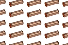 1 AWG TEMCo Butt Splice Connector Bare Copper Uninsulated Gauge. 100 Pack