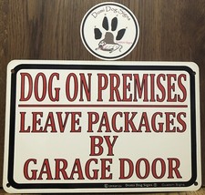 Metal Warning Dog On Premises, Package Delivery,Beware Of Dog 8"x12" Guard Dogs