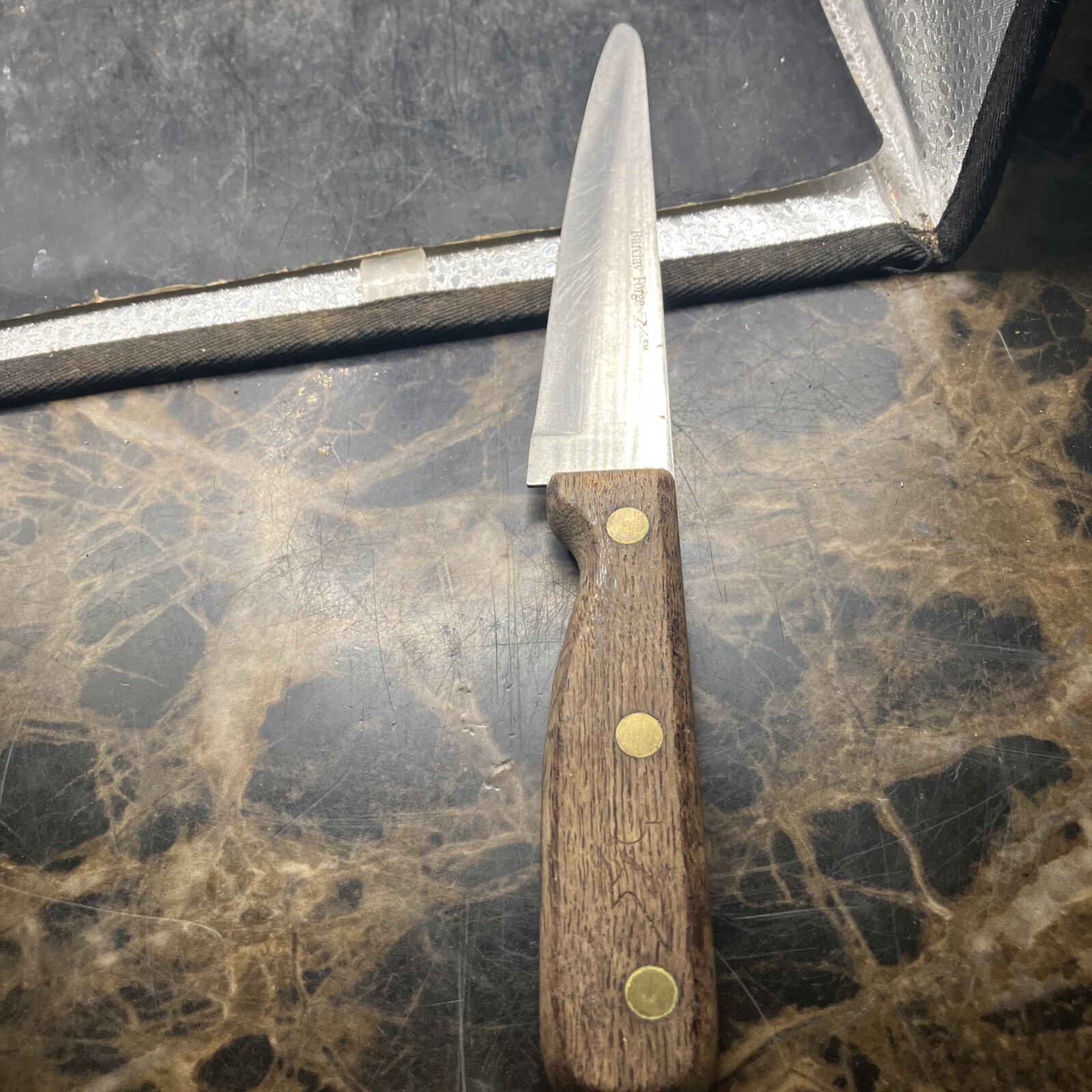 Vtg Barclay Hollow Ground Stainless Stl 10” French Chef’s Knife