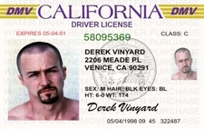 American History X- Derek Vinyard - CA California Movie Prop MADE ON METAL/ALUM
