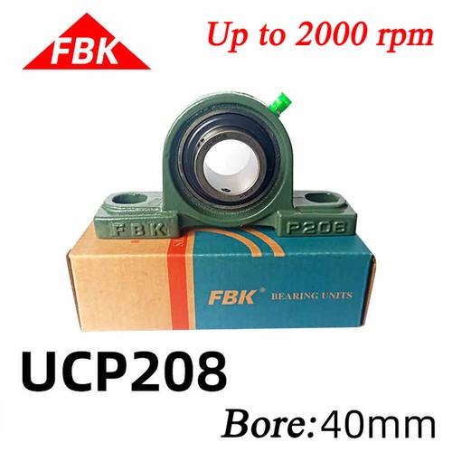 UCP202-UCP220 Pillow Block Bearing 15mm- 100mm Bore 2 Bolt Solid Flange Base - Picture 32 of 40