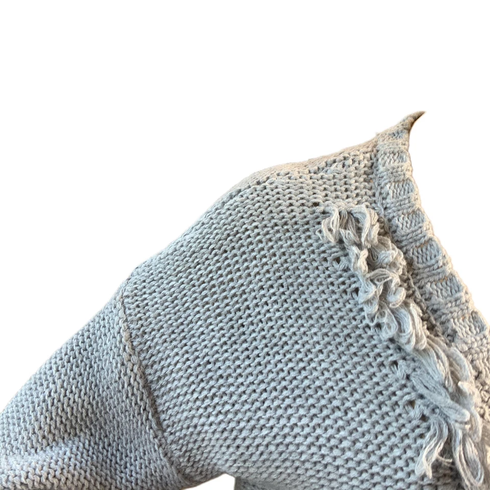 Кардиган женский Charlotte Russe серый вязаный с открытой передней частью коттеджкор размер Lg - Изображение 4 из 4