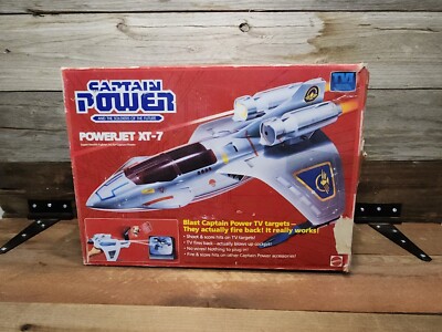 Captain Power Jet XT-7 Ship 1986 Mattel white With Captain Power