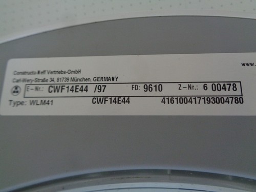 SIEMENS 1BA6760-0RE Waschmaschine Motor Constructa CWF14E44 /97 , TOP