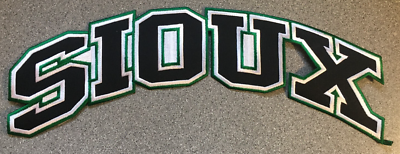 #ad 1974 2001 NORTH DAKOTA FIGHTING SIOUX NCAA COLLEGE 15.75quot; GWB TEXT TEAM PATCH $17.95