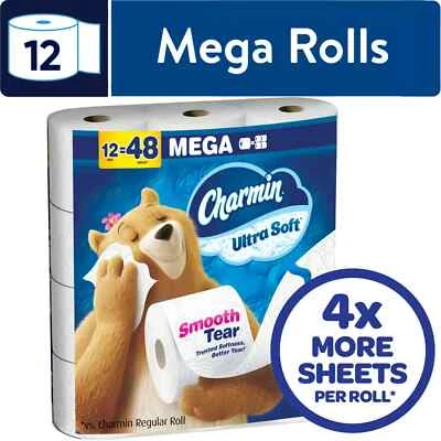 Charmin Ultra Soft Toilet Paper 12 Mega Rolls, 224 Sheets per Roll