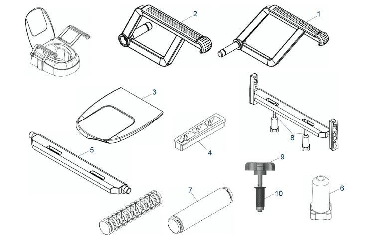 Drive Medical Toilettensitzerhöhung TSE 120 Ersatzteile