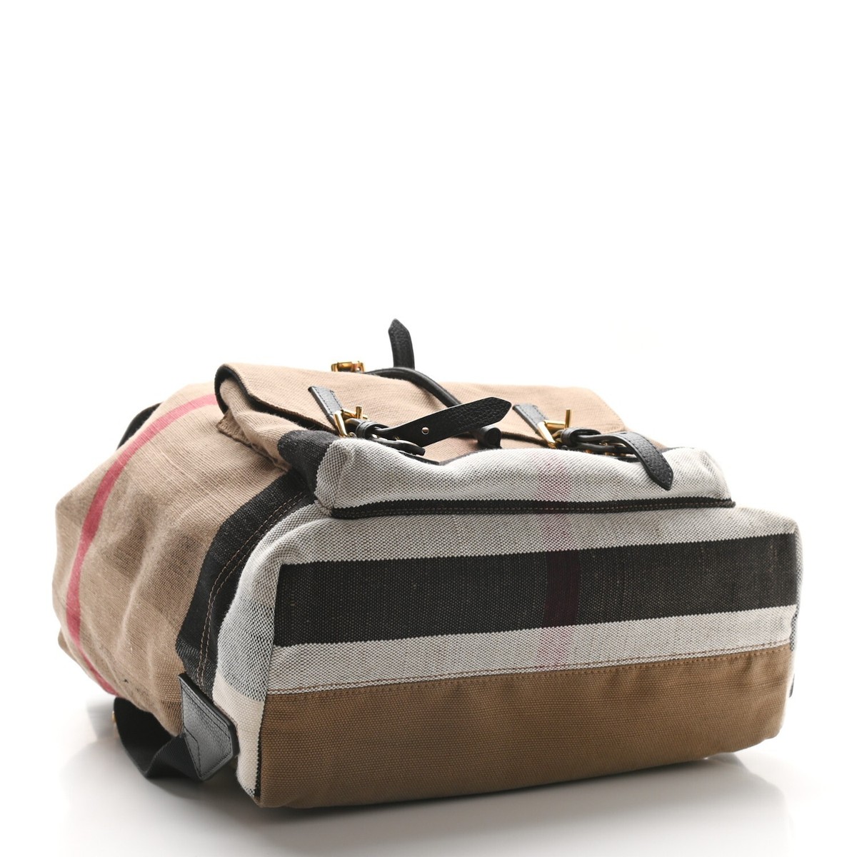 Burberry Abbeydale House Check Canvas & Leather Backpack 4033397 NWT Burberry-Jeff-Check-Canvas-  main image 3
