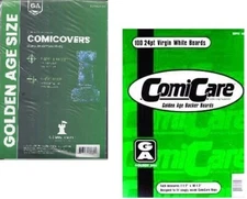 100 Golden Comic Bags Polypropylene and Comic Backing Boards