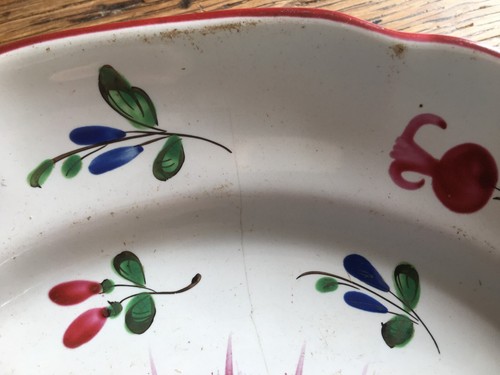 Assiette patronymique en faïence de Marans du XVIIIe "Blanleuil" - Picture 4 of 12