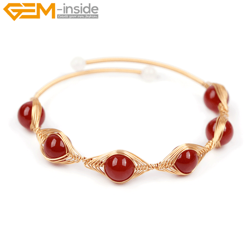 Gold Filled Chakras Quartz Jade Stone Jewelry Handmade Adjustable Bracelet Gift - Picture 124 of 133