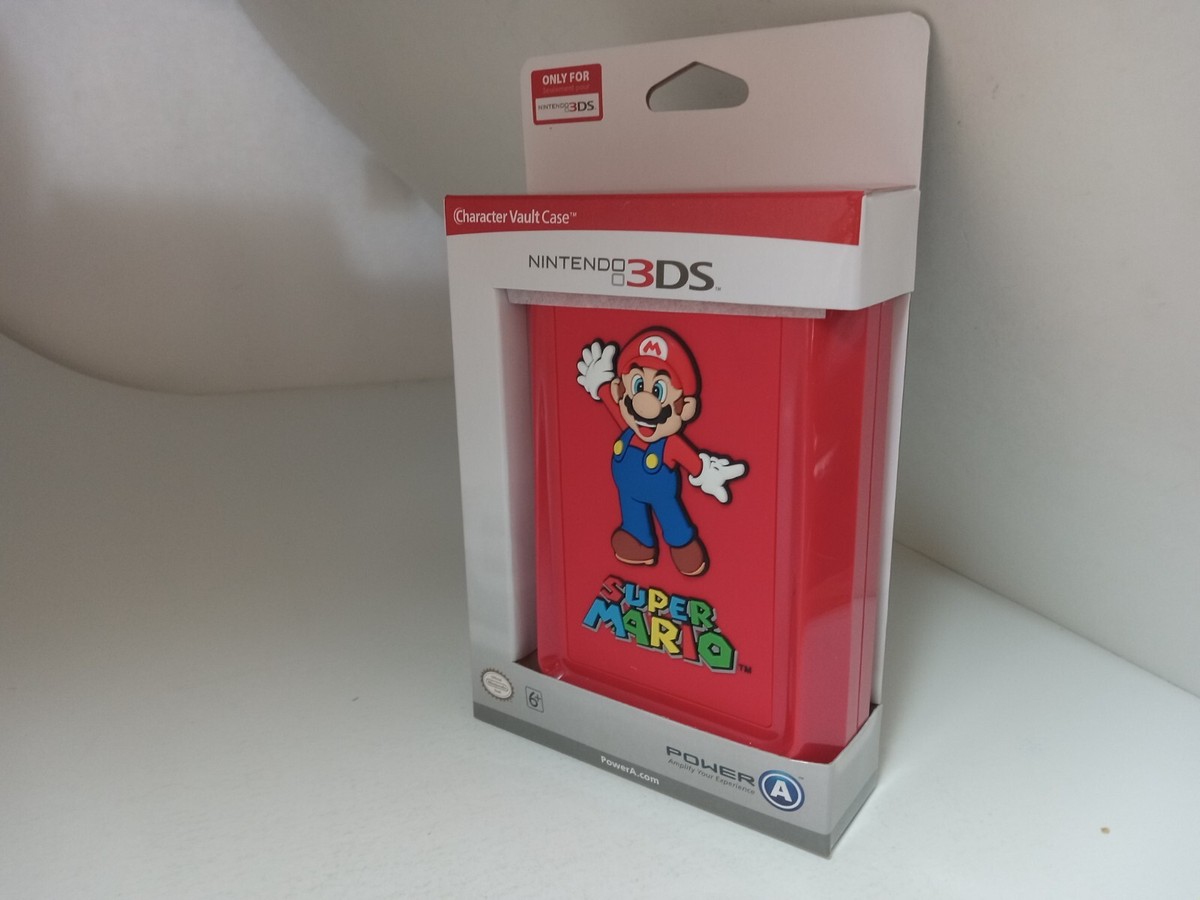 NEW POWER A RED SUPER MARIO CHARACTER VAULT CASE for NINTENDO 3DS