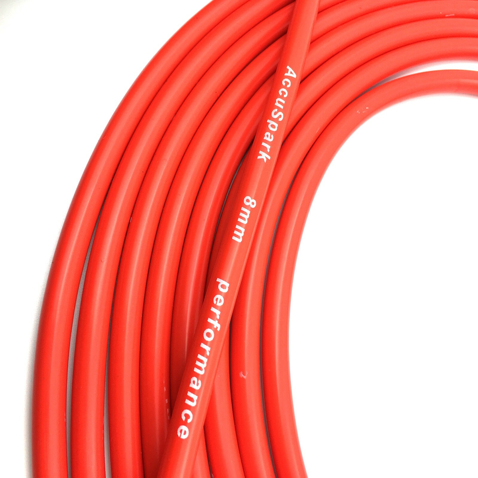 AccuSpark 8mm RED High Performance Carbon Core HT Leads For Rover V8 3.