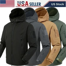 Men's Waterproof Ski Jacket Winter Warm Jackets Snow Thermal Fleece Work Coat US
