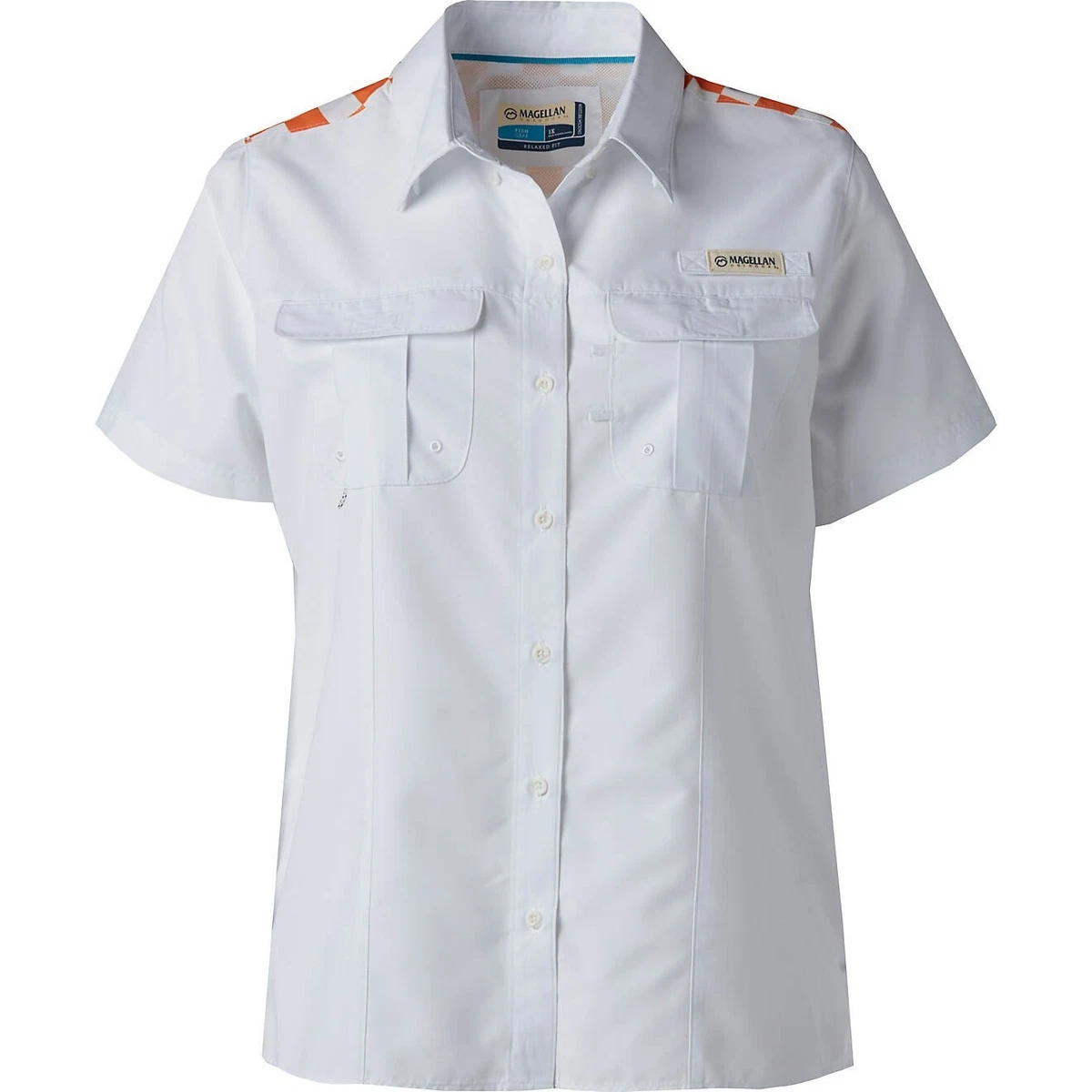 ACADEMY MAGELLAN Women s Relaxed Fit Fish Gear S S Shirt MOISTURE WICKING COOL