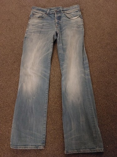G Star Raw 3301 Loose Jeans. Light Wash. W29, L30