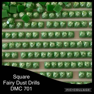 AU SELLER 2000 Drills Diamond Painting SQUARE Fairy/Pixie Dust Glitter DMC 701