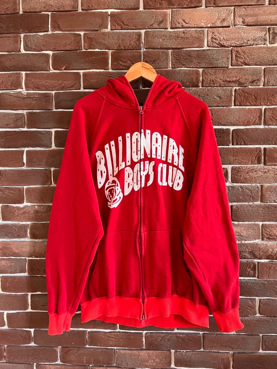 BBC Billionaire Boys Club Vintage Y2k Red Zip Hoodie Hype XL