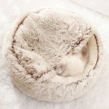 Pet Cat Dog Puppy Kitten Cave Bed Cute Cat Igloo Bed Soft Warm Snug Pod House UK