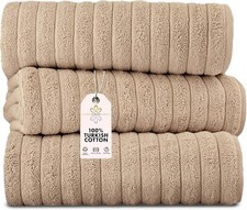 Luxurious 3 Piece Turkish Cotton Bath Sheets Ultra Soft Spa Bath Sheets 40x65 