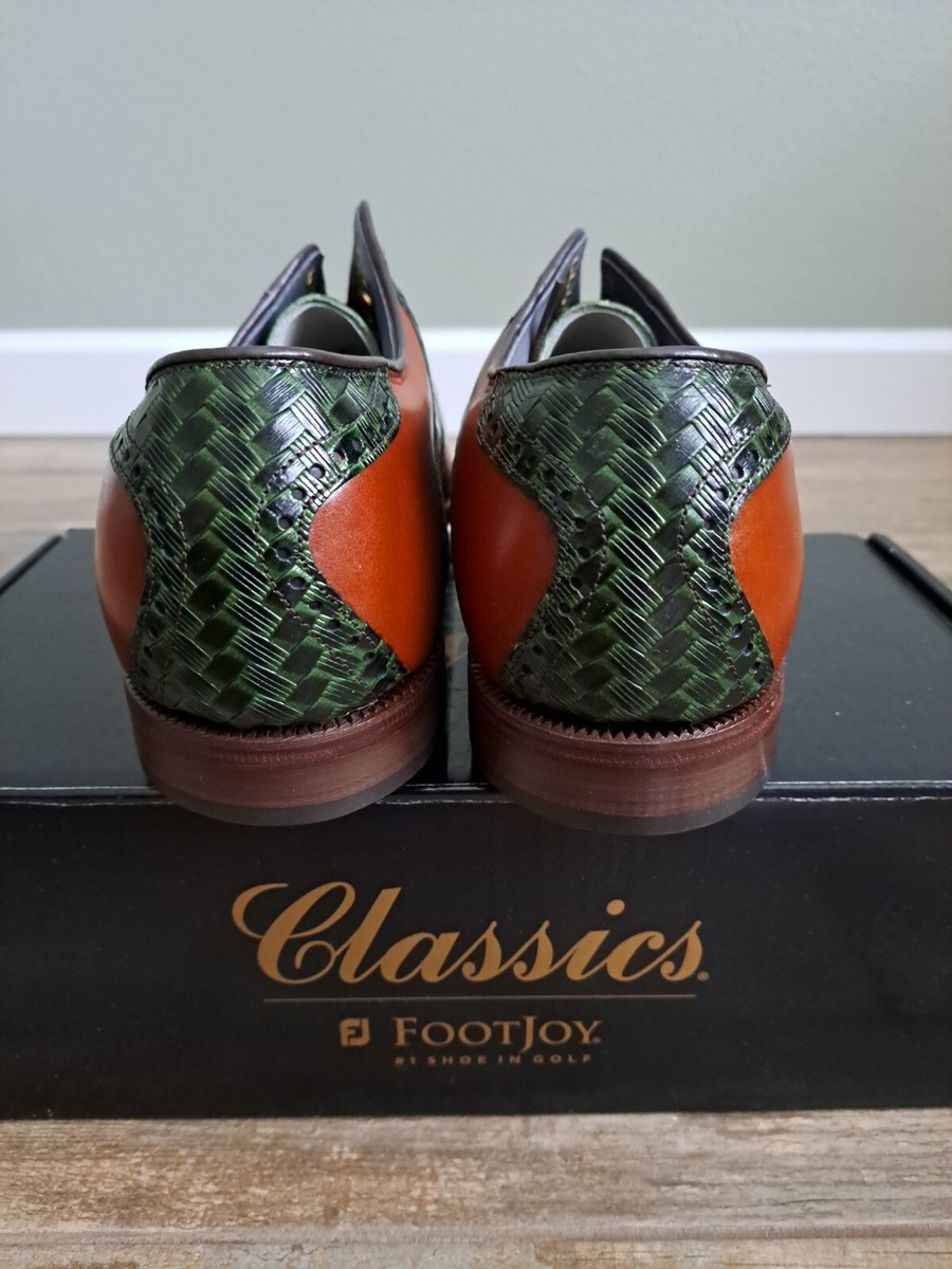 NEW Vintage Footjoy Classics Dry Mens Golf Shoes 50948 BRN/GREEN