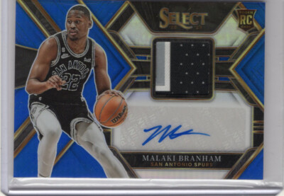 2022-23 Select Rookie Jersey Autographs Blue #10 Malaki Branham Auto Jersey /49
