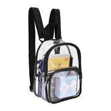 Heavy Duty Clear Transparent Backpack See Through Waterproof Bag Travel Outdoor