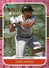 2021 Donruss #HI2 Jose Abreu Highlights Pink Fireworks