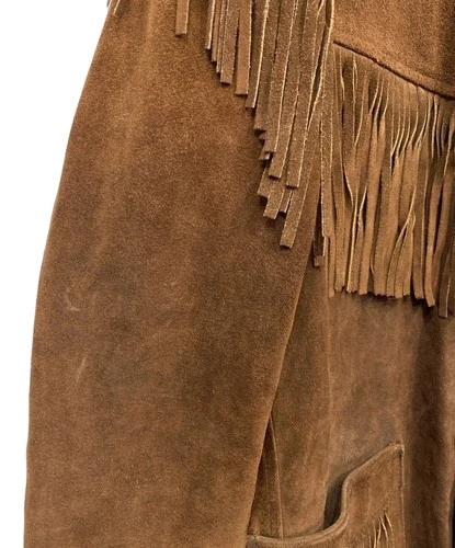 RANCHER by Schott Schott RANCHER Fringe Leather Jacket Men's Size 38 Brown image 6