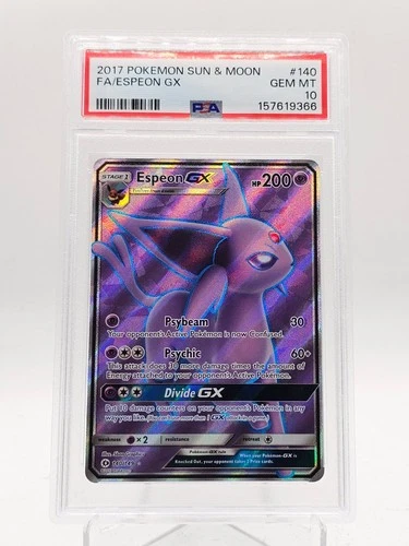 ESPEON GX 2017 POKEMON SUN & MOON 140/149 ULTRA RARE FULL ART PSA 10 Q3963-3