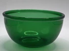 VTG MCM Anchor Hocking Forest Green Glass Medium Batter Bowl 3" deep 6" dia