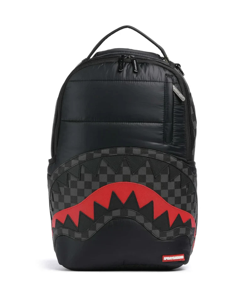 Zaino Sprayground BLACK PUFFER CHECK DLX BACKPACK 910B6780NSZ NEW HOLIDAY NERO