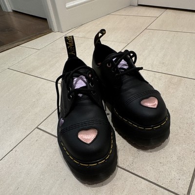 Dr. Martens Women's Leather Heart Oxford Lace-Up Shoes Black US 7