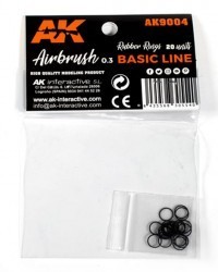 AK INTERACTIVE - Rubber Rings - 20 units (Airbrush Basic Line 0.3)