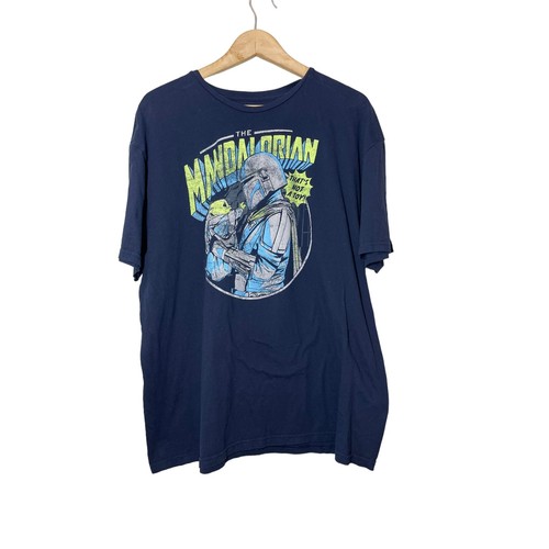 Star Wars Mandalorian Navy Blue T-Shirt Mens 2XL Short Sleeve Graphic Tee XXL - Picture 2 of 4