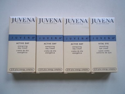 Set of 4 Mini Tubes JUVENA Vital Eye Smoothing Eye Cream Q10 plus energy complex